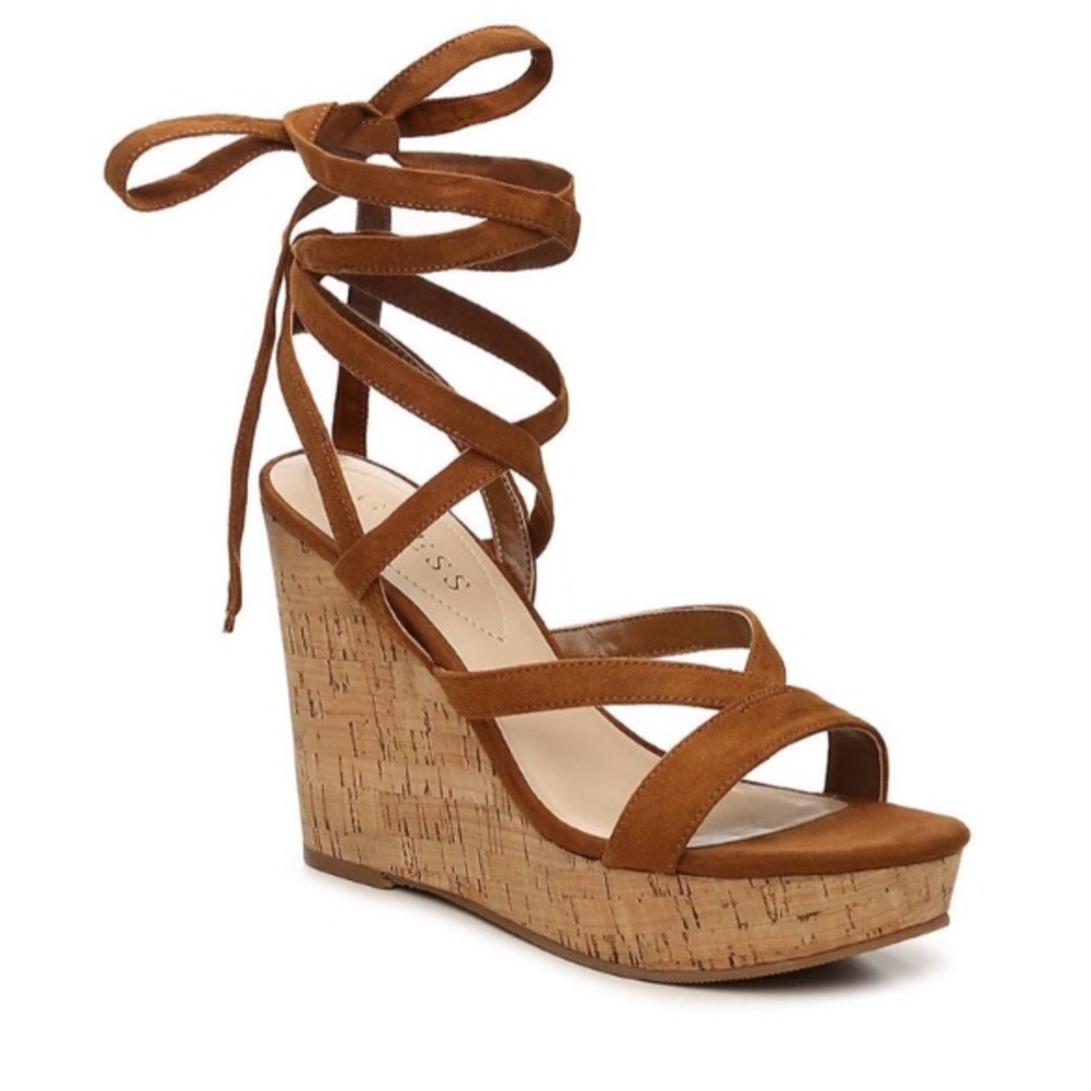 GUESS LACE UP WEDGE